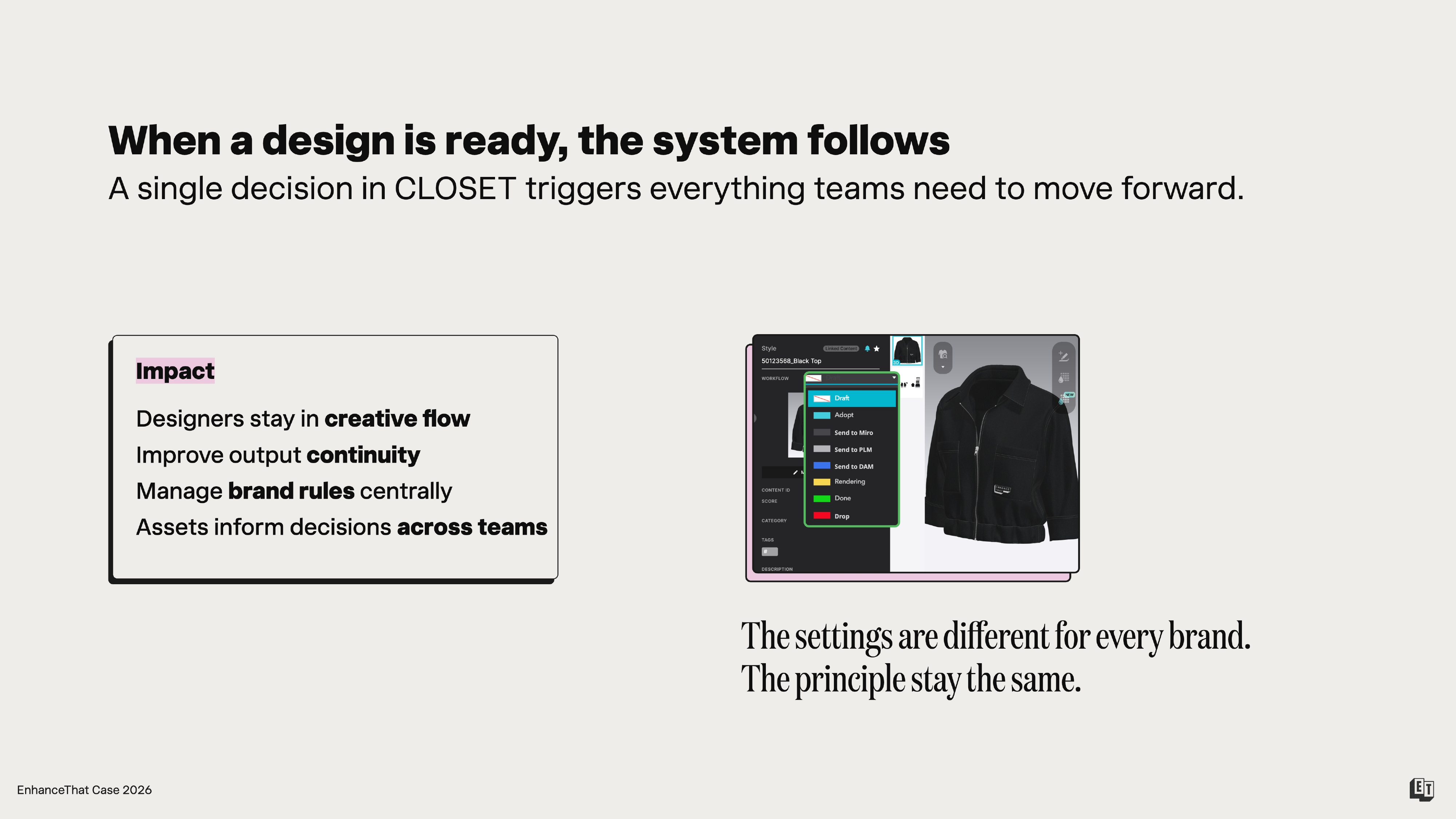 A single decision triggers downstream actions across teams